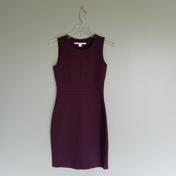 Diane Von Furstenberg Brazen Plum Sheath Dress 0 - Picture 3 of 9